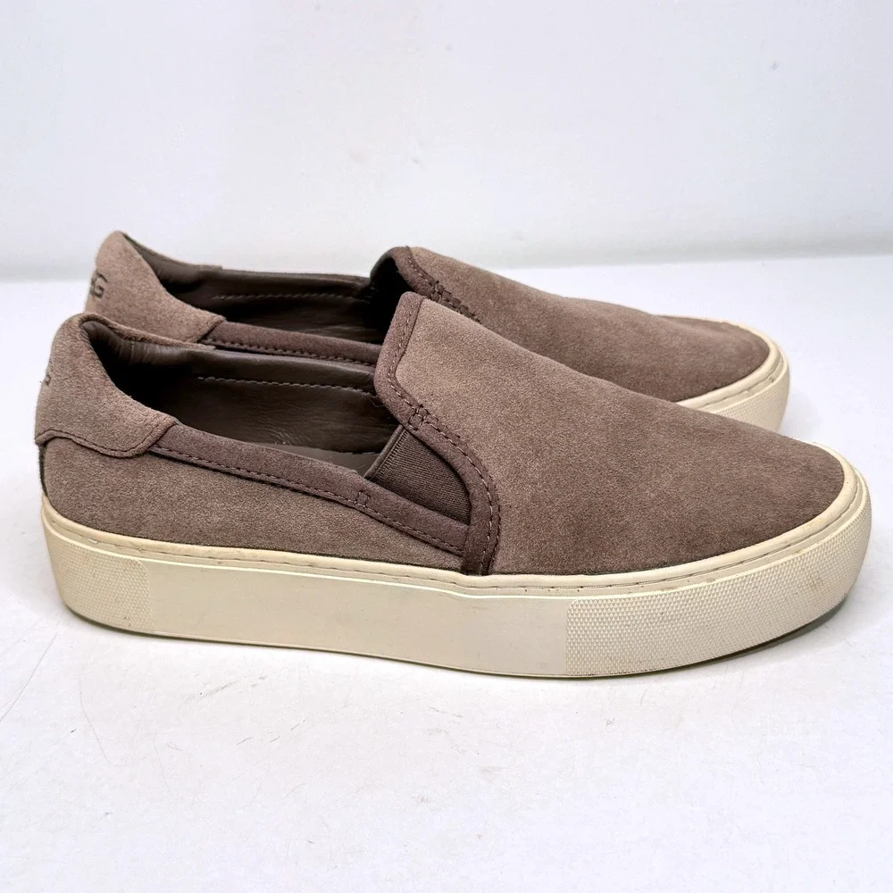 UGG Jass Sneakers Brown Suede Platform Slip On 1106545 Womens Sz 5.5 Loafer